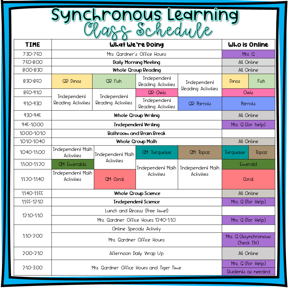 Synchronous Learning Schedule